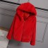 Kunstpelzjacke für Damen P1649 rot