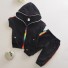 Kurzarm-Sweatshirt und Hose für Kinder schwarz