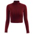 Kurzer Rollkragenpullover für Damen rot