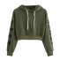 Kurzes Damen-Sweatshirt B9 armeegrün