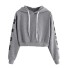 Kurzes Damen-Sweatshirt B9 grau