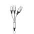 Lade-USB-Kabel für Micro USB / Lightning K455 silbern