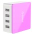 Ladestation 4 USB-Anschlüsse K837 rosa