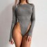 Langarm-Body für Damen B680 grau