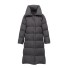 Lange Damen-Winterjacke P2530 dunkelgrau