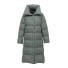 Lange Damen-Winterjacke P2530 grau