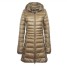 Lange Damenjacke mit Entenfedern J3270 khaki