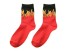 Lange Herrensocken mit Flammen rot