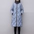 Lange Winterjacke für Damen P2544 hellblau