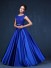 Langes Ballkleid blau