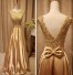 Langes Ballkleid golden