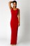 Langes Damenkleid A2492 rot