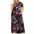 Langes Damenkleid mit Blumen – Übergröße 3