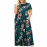 Langes Damenkleid mit Blumen – Übergröße 10