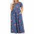 Langes Damenkleid mit Blumen – Übergröße 2