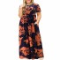 Langes Damenkleid mit Blumen – Übergröße 9