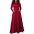 Langes Damenkleid mit Rollkragen rot