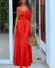 Langes Sommerkleid A2773 rot