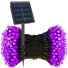 Lanț LED de exterior 8m/30 diode cu panou solar violet