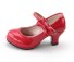 Lány alkalmi cipő A1437 hevederrel piros