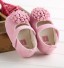 Lány puhatalpú cipő virággal A461 rózsaszín