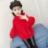 Lány pulóver L635 piros