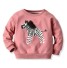 Lány pulóver zebrával rózsaszín