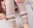 Lányok kötött leggings T2474 rózsaszín