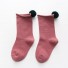 Lányok zokni pomponnal régi rózsaszín