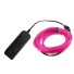 LED drátový kabel na oblečení 1 m tmavě růžová