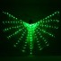LED křídla na břišní tance zelená