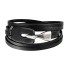 Lederarmband H586 schwarz