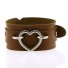 Lederarmband mit Herz braun