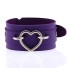 Lederarmband mit Herz lila