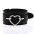 Lederarmband mit Herz schwarz