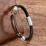 Lederarmband mit Naturstein 1