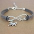 Lederarmband mit Pferd grau