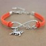 Lederarmband mit Pferd orange