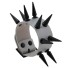 Lederarmband mit Spikes H464 grau