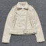 Lederjacke für Damen creme