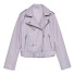 Lederjacke für Damen hellviolett