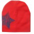 Lekka czapka dziecięca z nadrukiem gwiazdy J3131 czerwony