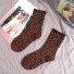 Leopardensocken für Damen braun