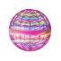 Létající dobíjecí míč pro děti Venkovní i vnitřní hračka pro děti Létající UFO koule s LED diodami Rotační svítící koule na hraní 8,7 cm růžová