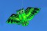 Létající drak - sova 110 cm ve více barvách zelená