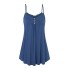 Letní volné šaty na ramínka modrá