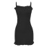 Letnia mini sukienka z odsłoniętymi ramionami czarny