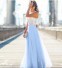 Letnia sukienka damska w stylu Boho J1741 niebieski