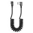 Lightning / USB-C cablu de date USB spiralat 2