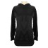 Lockeres Damen-Sweatshirt mit Kapuze schwarz